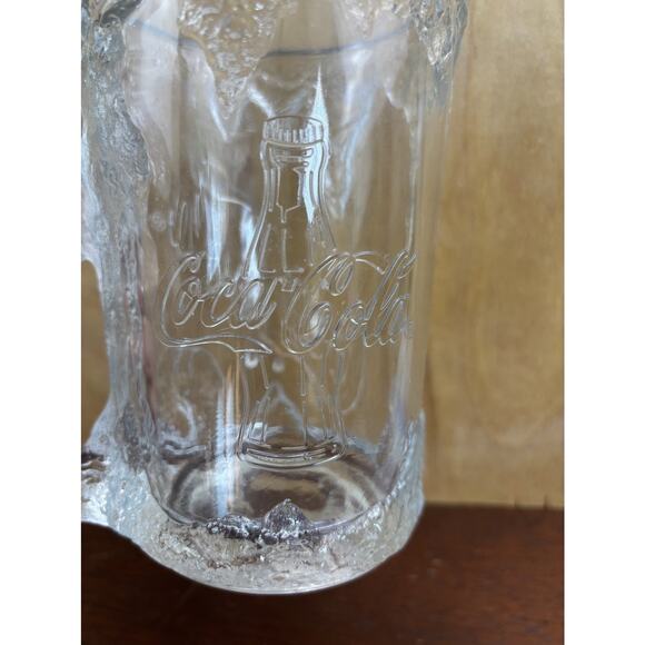 Vintage Coca-Cola Mug Thick Frosted Glass with Polar Bear Handle Very Rare 1997 - Picture 5 of 11